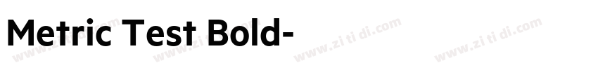Metric Test Bold字体转换